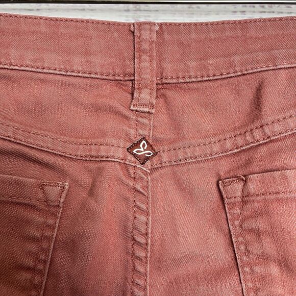 Prana Jeans Women's Size 4/27 Low Rise Slim Straight Stretch Denim Pink Mauve - Picture 5 of 10